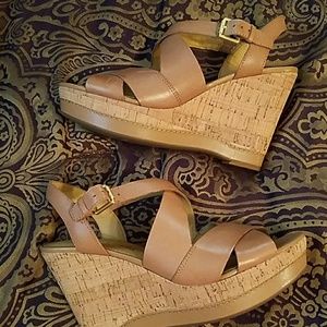 Franco Sarto, tan wedges
